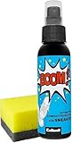 Collonil BOOM! Sneaker Cleaner inkl. Schwamm – Magic 4 Formel für komplette Sneaker-Reinigung | Für Leder, Wildleder, Mesh, Textil & Sohle | 100 ml – Made in Germany
