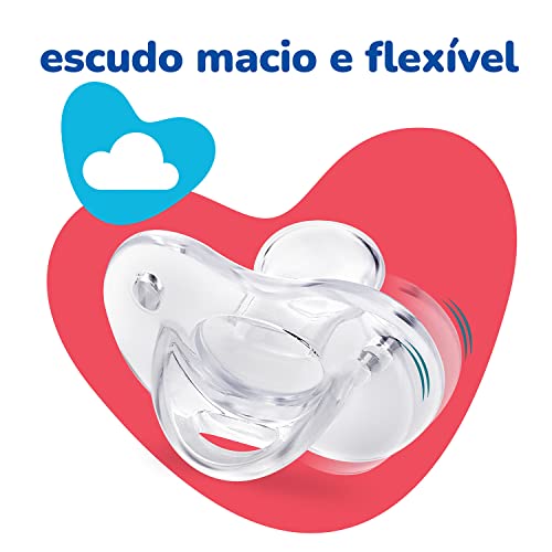 Lillo Chupeta Soft Calming 100% Silicone Simétrico Tam 1 - Rosa