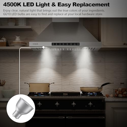 image for VIKIO HOME Wall Mount Range Hood 30 inch,Kitchen Vent Hoods 980 CFM Du