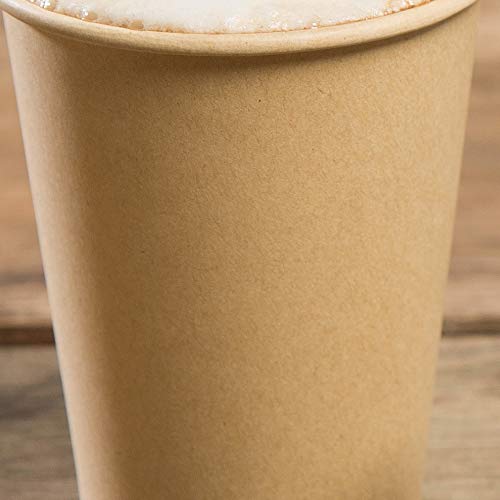 BIOZOYG Biologisch afbreekbare wegwerpbekers I wegwerpbekers papieren bekers met verf coating op waterbasis, 50 stuks, koffie om mee te nemen, ongebleekte bruine papieren bekers, 150 ml, 150 ml - Afbeelding 3