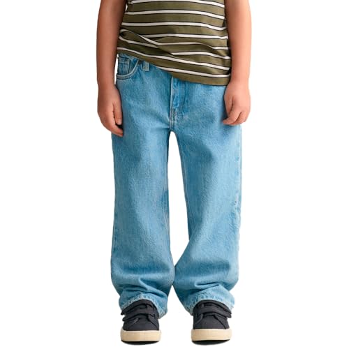 Gant Relaxed Fit Jeans, Azzurro, 122-128 Unisex-Bambini