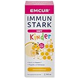 Emcur® Immunstark Saft Kinder | mit Propolis | Vitamin C¹ | Echinacea | Thymian | Wegerich | immunstärkender Effekt¹ | Immunsystem | 150ml