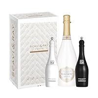 SCAVI & RAY Geschenkset Ice Prestige Spumante mit Salz- & Pfeffermühle, halbtrocken, fruchtig frischer Schaumwein aus Italien, 10,5% Vol. Alkohol – Genussmoment in stilvoller Geschenkbox