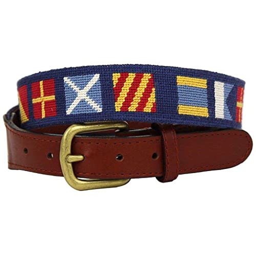 Dark n' Stormy Needlepoint Belt by Smathers & Branson