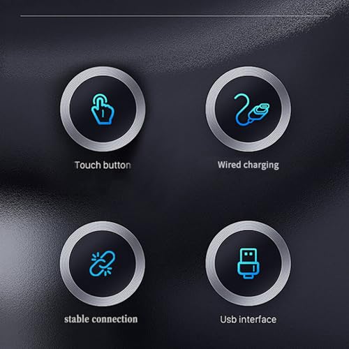 Garsent Trackpad USB Cablato, Mouse Touch Pad Cablato Grande con Gesti Multipli, Mouse Touchpad Portatile Sottile in Alluminio Adatto per Wins 11 10, per Computer OS X, Desktop, Laptop (BLACK)