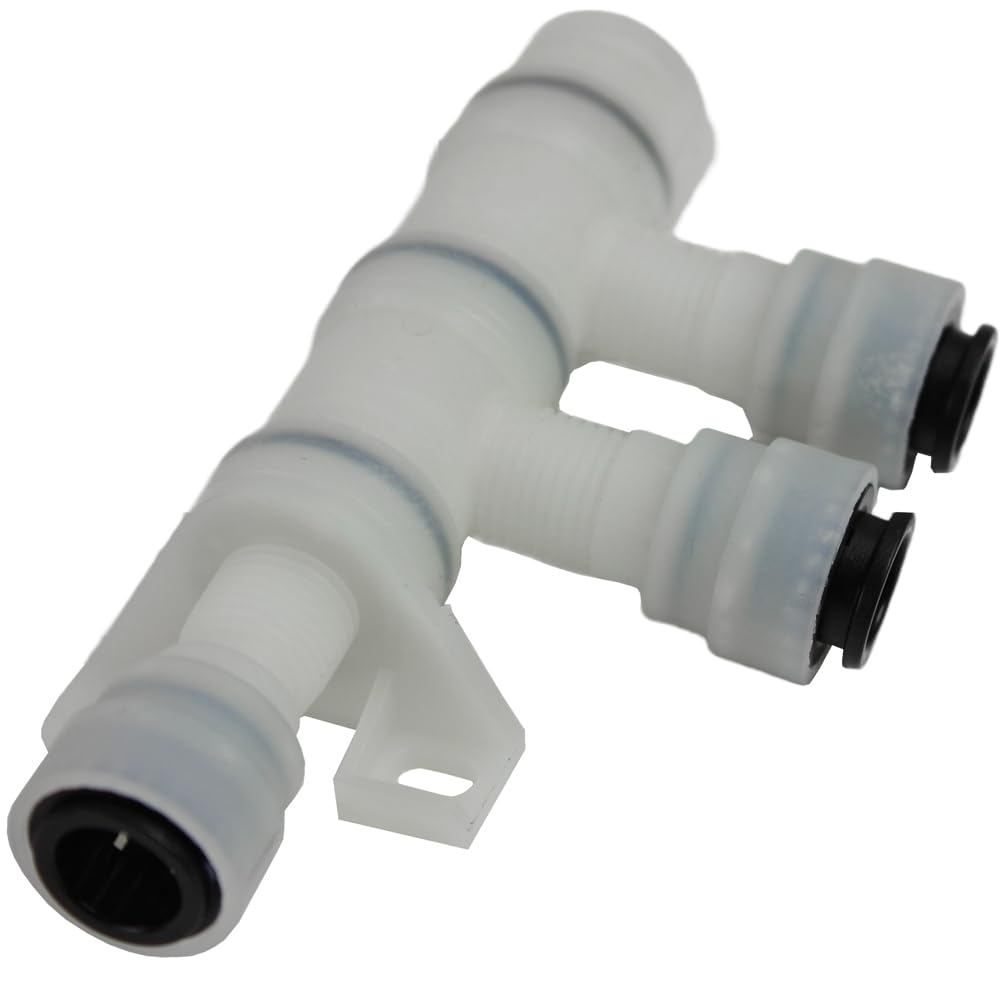 2 Fach John Guest 12 mm Wasserverteiler Verteilerblock 360° verstellbar Wohnmobil Wohnwagen Camper