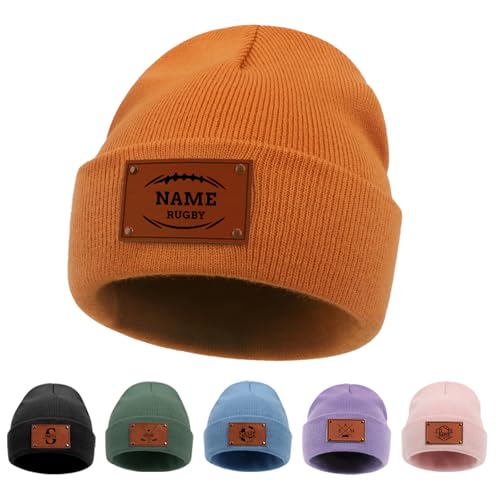 Embroidered Name Newborn Beanie Hat, Custom Warm Newborn Hats, Personalized Knit Hats for Adualt