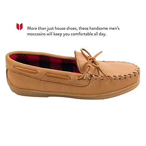 Minnetonka Men's Moose with Fleece Moccasin2