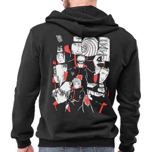 Image of DUDEME Naruto Akatsuki Unisex Anime Hoodie for Men & Women 100% Cotton Naruto, Jujutsu Kaisen, Goku, Gojo, Bleach Anime Printed Hoodies