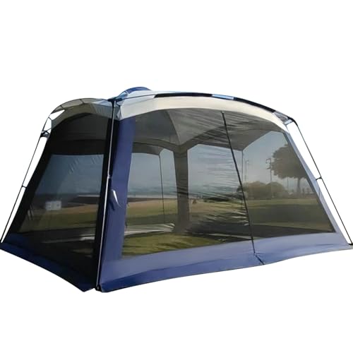 Tienda de campaña con toldo de pantalla, tienda de campaña grande, puerta con cremallera y bolsa de transporte, tienda de campaña para 6 a 8 personas, refugio portátil para eventos, camping