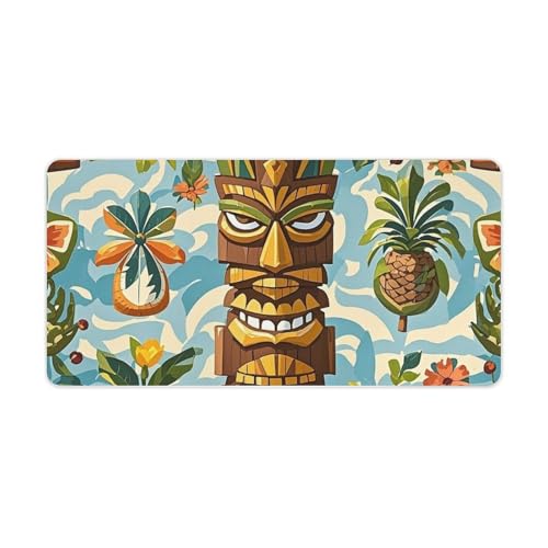 Desk Pad Protector 24x12 Inch Extended Vintage Aloha Tiki miniatura 5