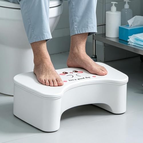 Taburete para el inodoro resistente a arañazos y ahorra espacio para baños compactos 7
