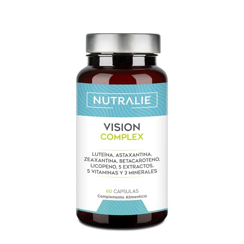 Vision Complex Luteína + Zeaxantina + Astaxantina - Vitaminas C E y A - Para Ojos - Complejo 18 Ingredientes con Zinc Selenio Cobre Licopeno + Tiamina Riboflavina - 60 Cápsulas Nutralie