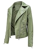 【Frauenjackenmaterial】 Unsere Frauen-Lederjacken werden aus den feinsten synthetischen Lederstoffen hergestellt, sodass sie empfindlich und weich auf den Berührung sind. Lederjacke, Womens Leder, JackeLeather Jacke Frauen, Kunstlederjacke Frauen, Schwarze Jacke Frauen, Motorradjacke Frauen, Schwarze Jacke, Lederjacken.jean Jacken für Frauen Mode, Lederjacke Frauen plus Größe ..