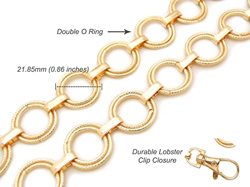 Women's Polished O- Ring All Over Links Metal Link Chain Waist Fashion Belt4