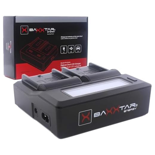 Baxxtar PRO - NP-F Akku Ladegerät LCD Dual - NP-F550 NP-F570 NP-F750 NP-F970 NP-FM500H usw