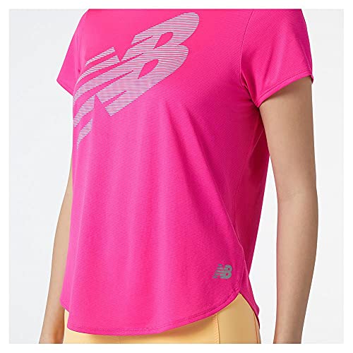 Image of new balance Women's Solid Regular Fit Short Sleeve Top