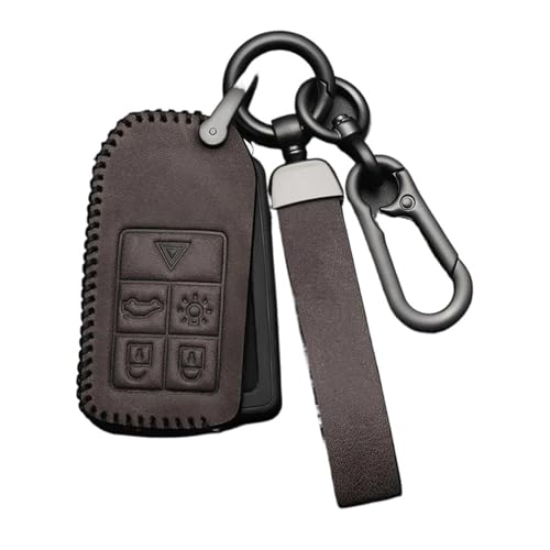 �ɓK������ �{���{ S40 S60 S80 S90 XC60 XC70 XC90 V40 V60�p ���U�[�J�[�L�[�P�[�X�J�o�[ �v���e�N�^�[�V�F���z���_�[(I-brown ring)