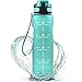 Bottiglia d'Acqua, 1Litro / 33oz Senza BPA Borraccia Sportiva con Filtro e Indicatore del Tempo per Bambini e Adulti, Bollitore per Scuola, Palestra, All'aperto