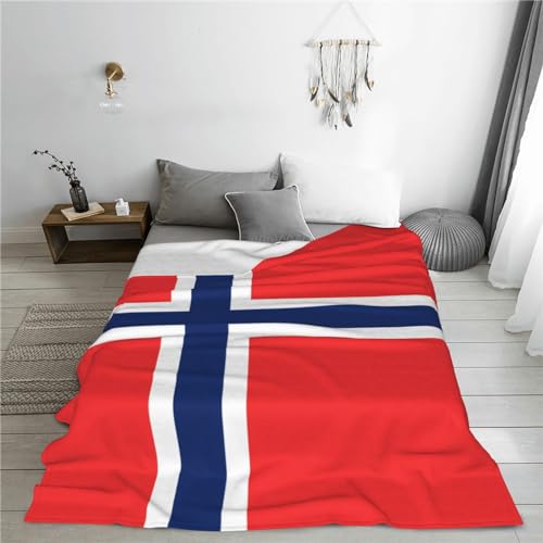 Couverture flanelle ultra douce drapeau norvégien de luxe - 6