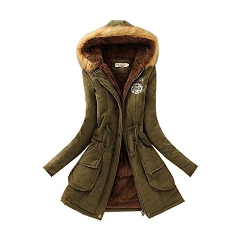 Sunshine Red Color Zipper Adjustable Waist Full Sleeve Coat for Women (Medium, Army Green) Cover