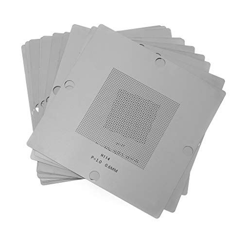 QUQUTWO 10cs/Set 90x90mm Universal BGA Reballing Stencil Steel Stencils Template Silver