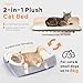 MAIYADUO Weiches Katzenbett Waschbar 60x45 cm Plüsch Haustierbett für Kleine Hunde und Katzen - 2 in 1 Katzenkissen Katzendecke Katzensofa Nest Bett