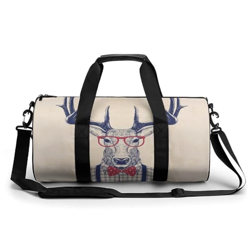 Sac de sport gym caricature élan étanche pour vêtements mouillés