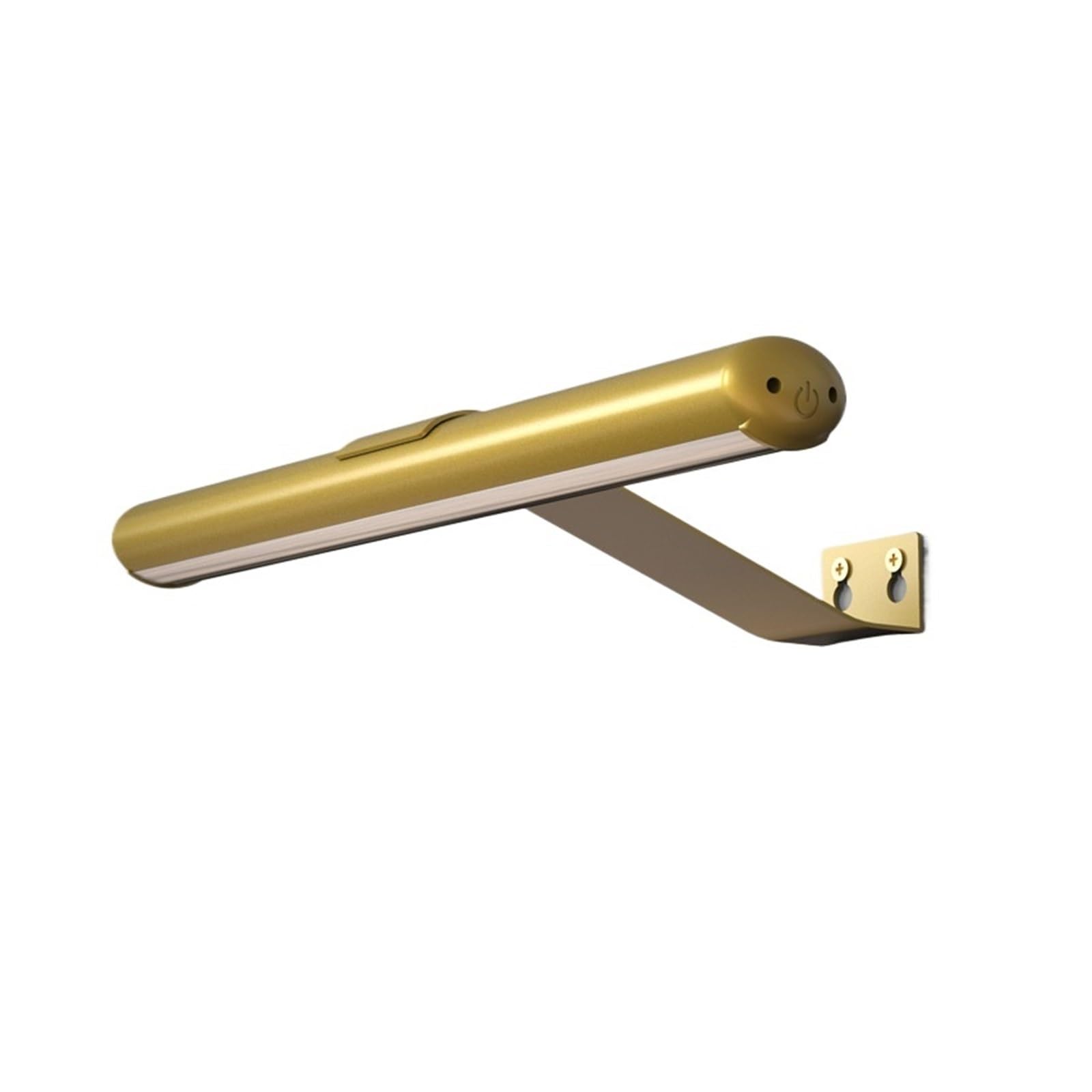 CUDTAPI Magnetic Rechargeable Wall Lamp For Bedroom Bathroom Mirror Picture Lighting, Dimmable LED Wall Lamp With Remote Control Sconces(Gold A,2000 mAh)