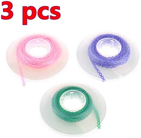 Dental Orthodontics Elastic Ultra Power Chains Rubber Spool Continuous Type Size Teeth Care 15 Feet 3 Pcs