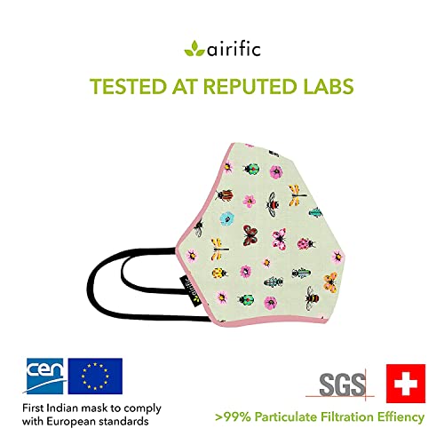 Image of airific by NIRVANA BEING 2.0 N95, FFP2 Washable and Reusable Mask for Adults | Anti Pollution Mask | Tested at International Labs Nano Technology Filter