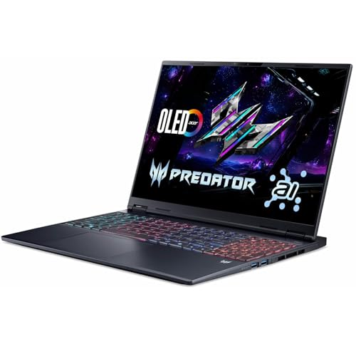 Image of acer Predator Helios Neo 16S AI AI Gaming Laptop 16.0 inch WQXGA (Intel Ultra 9-275HX, GeForce RTX 5070 Ti 12GB, 32GB DDR5, Win 11 Pro) w /MS 365 Personal, DKZ USB Port Expander