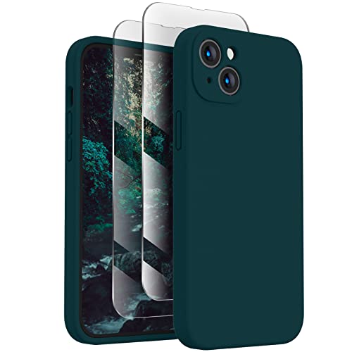 Image of FireNova Designed for iPhone 13 Case, Silicone Upgraded [Camera Protection] Phone Case, Soft Anti-Scratch Microfiber Lining Inside, 6.1 inch, Teal