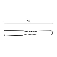 Vista 4 de Tbestmax 300 alfileres de pelo en forma de U, para ballet, red de pelo para mujer, 2.8 in, color negro