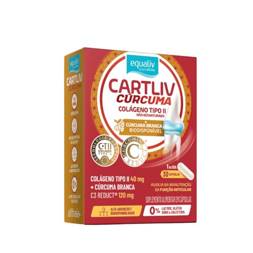 Equaliv Cartliv Cúrcuma – Colágeno Tipo II com Cúrcuma Branca – 30 Cápsulas