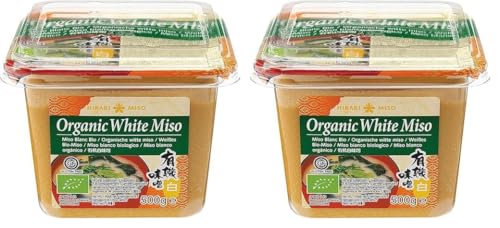 Hikari Miso Organic White Miso, Weißes Bio Miso aus Japan, Bio Miso-Paste weiß, 500 g (Packung mit 2)