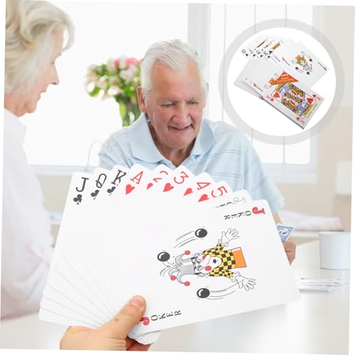 CLISPEED Spielkarten Groß Riesen Jumbo Poker Karten Für Party Zuhause Mottoparty Dekorationen – Bild 5