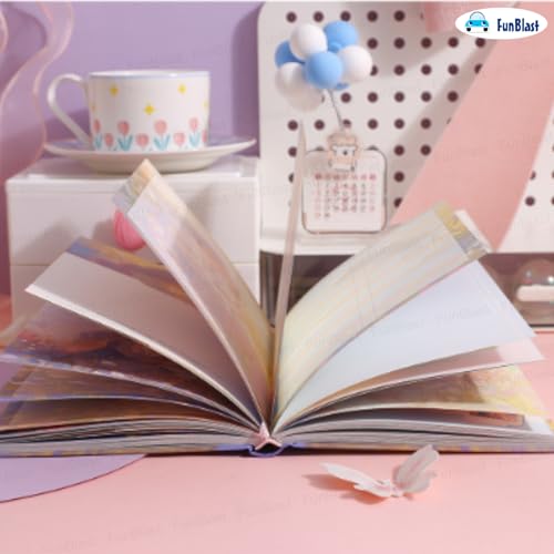 Image of FunBlast Aesthetic Diary for Girls - Dream Encounter Notebook Diary, Cute Kawaii Stationery, Colorful Pages Travel Diary for Kids & Adults (A5 Size; 192 Pages) (Pink)