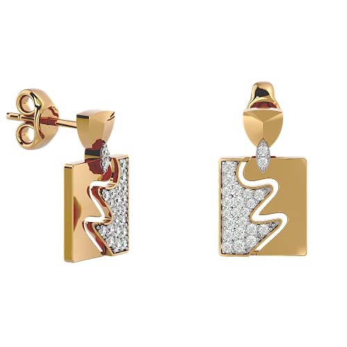 Certified 18K Gold Drop Earring In Round Natural Diamond (0.32 Ct) With White/Yellow/Rose Gold Engagement Earring For Women #TOP2