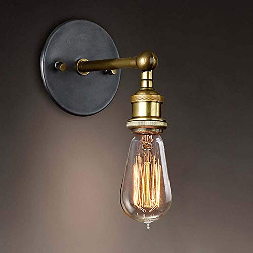 Chao Zan Rétro Luminaire Applique Murale Style Industriel Réglable Finition de Laiton Éclairage Vintage Edison Lampe Douille E27 pour pour Décoration de...