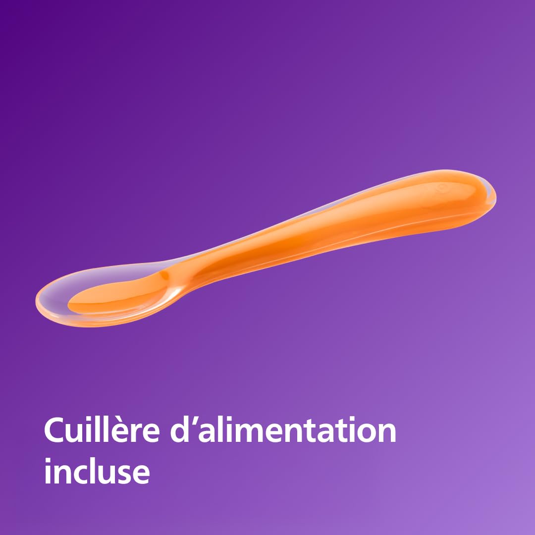 Philips Avent - Pots de conservation 180 ml et 240 ml avec Couvercles associés et Cuillère de Sevrage, modèle SCF721/20