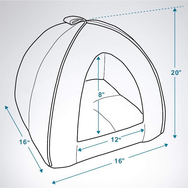 Image of PETS EMPIRE Fluffy Hut Bed for Cats, Kittens, Puppies and Dogs (Large Size: 40 * 40 * 45 inches) Soft, Comfortable, Lightweight, and Pet-Friendly Tent /Kennel /House (Brown)