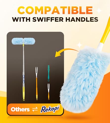 Image of 30 Count Duster Refill for Swiffer Duster with 1 Handle, One-Sided Disposable Dusters Refills with 4X Microfibers, Unscented Dusters for Cleaning Home, Furniture, Blinds & Vent