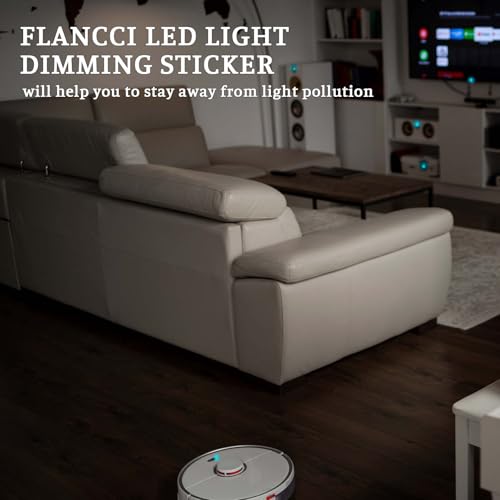 Aeaocvo 4 Blätter LED Lichtblocker Aufkleber, Verdunkelungsaufkleber, Selbstklebend Lichtblockierende Aufkleber, Abdunklungsfolie Stickers für Elektronikgeräte, Haushaltsgeräte, Schlafhilfe