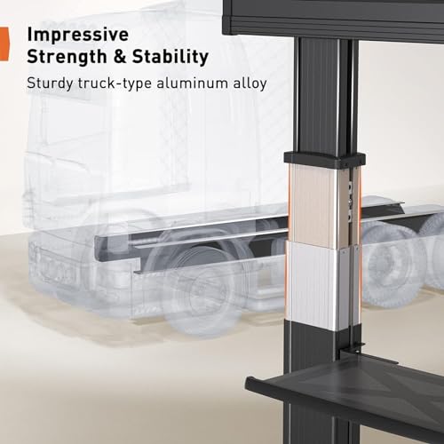 Soporte móvil para TV de 55-90 pulgadas con ruedas miniatura 4