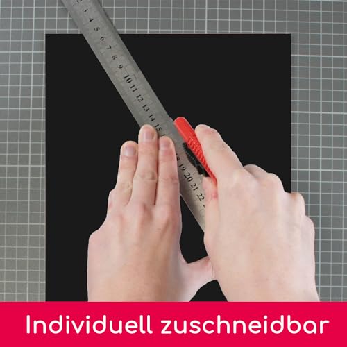 Magstick 6er Set Polystyrol Platten schwarz I DIN A4 Kunststoff-Hartplatten PS Zuschnitte I 21 x 29,7 cm I Modellbau Architektur I mag274