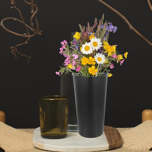 Pot porte-fleurs noir de qualité supérieure design épuré - 8