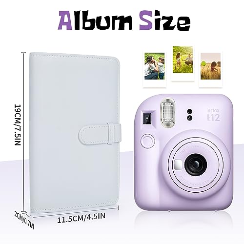 Álbum de fotos mini Phetium con 108 bolsillos para películas Fujifilm Instax Mini, Polaroid Snap y tarjetas Kpop, tamaño 2x3 pulgadas, color blanco arcilla miniatura 2