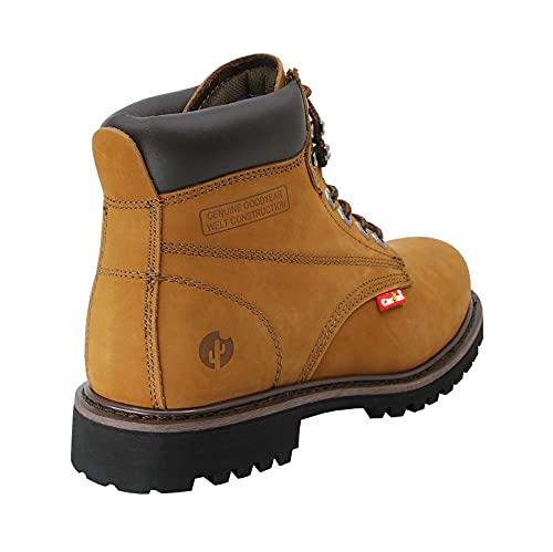Cactus Men’s 3611 Soft Toe Insulated 6" Construction Work Boots Nubuck Leather Rubber Sole Comfortable Industrial Construction Boots4