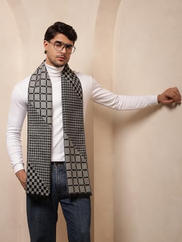 Image of Ravaiyaa - Attitude is everything Men's Reversible Stripe Pattern Winter Wool Scarf, Muffler 72 inchx12 inch Inch
